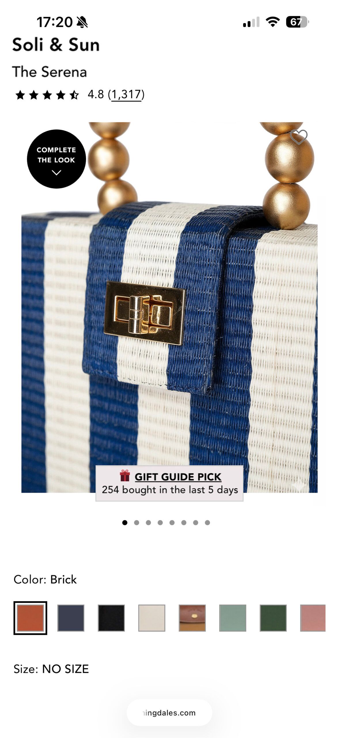 Retail product page showing a handwoven accessory photographed by Chronos Studio, with customer ratings.
