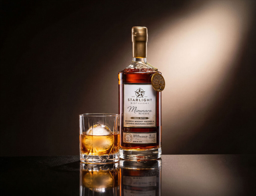 Chronos Studio - Starlight Distillery’s Japanese Mizunara Reserve Finished Bourbon, upscaled and retouched